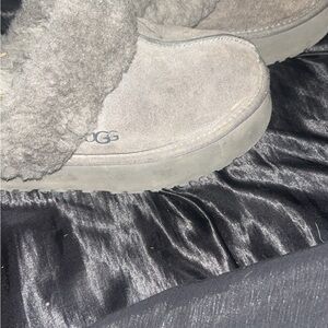 UGG Gray Disquette Sheepskin Women’s Slippers
